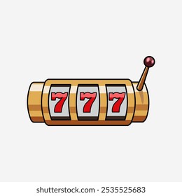 Slot machine icon handmade artwork colored illustration