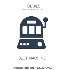 slot machine icon. high quality filled slot machine icon on white background. from hobbies collection flat trendy vector slot machine symbol. use for web and mobile