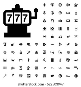 Slot machine icon illustration isolated vector sign symbol. casino icons vector set. on white background