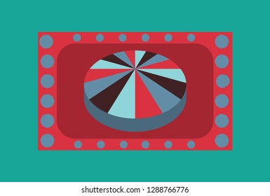 Slot machine icon isolated on background. Flat illustration.
