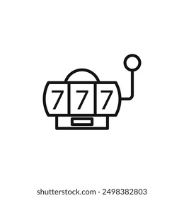 slot machine icon isolated on white background