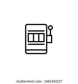 Slot machine icon. Line slot machine icon vector isolated on white background. Trendy Flat style for graphic design, Web site, UI. EPS10. Vector illustration