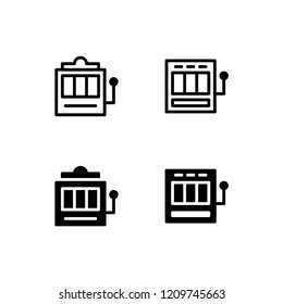 Slot Machine Icon Logo Vector Symbol