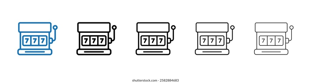slot machine icon Outline vector logo for web ui