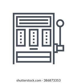 Slot machine icon suitable for info graphics, websites and print media and  interfaces. Line vector icon.