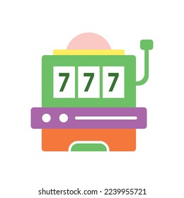 Slot machine icon vector design templates