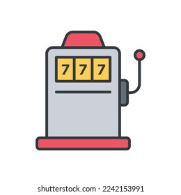 Slot machine icon vector design templates