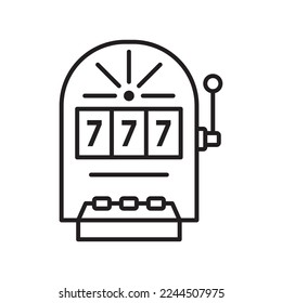 Slot machine icon vector design templates
