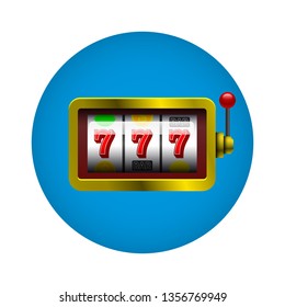 Slot machine, icon. Vector illustration