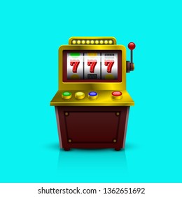 Slot machine, icon. Vector illustration