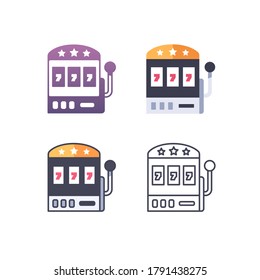 slot machine icon, vector and illustration