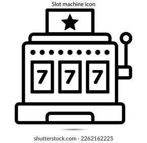 Slot machine icon vector illustration graphic on background