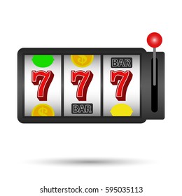 Slot machine, icon. Vector illustration