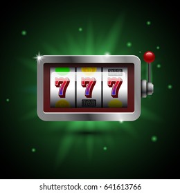 Slot machine, icon. Vector illustration