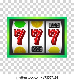 Slot machine, icon. Vector illustration