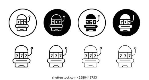 slot machine icon Vector logo outline