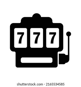 Slot Machine Icon Vector On Trendy Design.