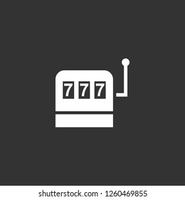 slot machine icon vector. slot machine sign on black background. slot machine icon for web and app