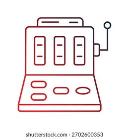Slot Machine icon with white background vector stock illustration