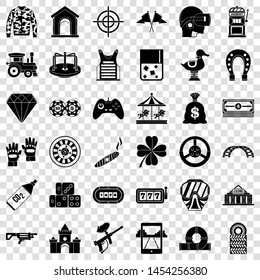 Slot machine icons set. Simple style of 36 slot machine vector icons for web for any design