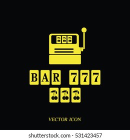 Slot Machine Illustration.