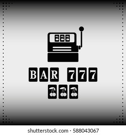Slot Machine Illustration.