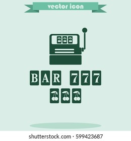 Slot Machine Illustration.