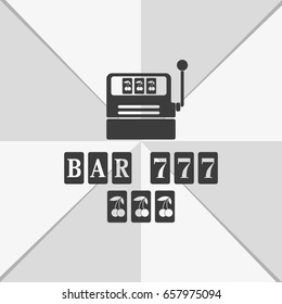 Slot Machine Illustration.