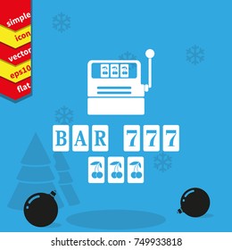 Slot Machine Illustration.