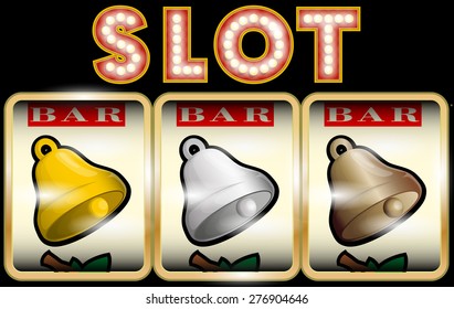 Slot Machine Illustration with bells