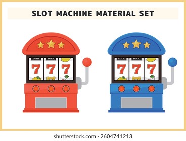 Slot machine illustration material set