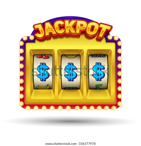 Slot Machine Illustration On White Background Stock Vector (Royalty ...