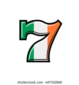 Slot machine irish flag vector illustration