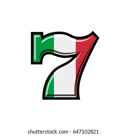 Slot machine italian flag vector illustration