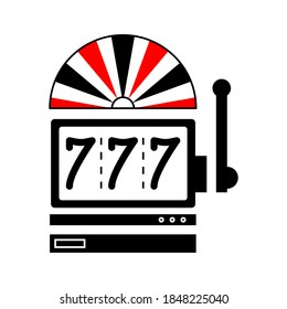 Slot machine. Jackpot. Casino icon. Vector illustration isolated on white background.