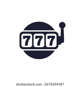 slot machine, jackpot icon on white