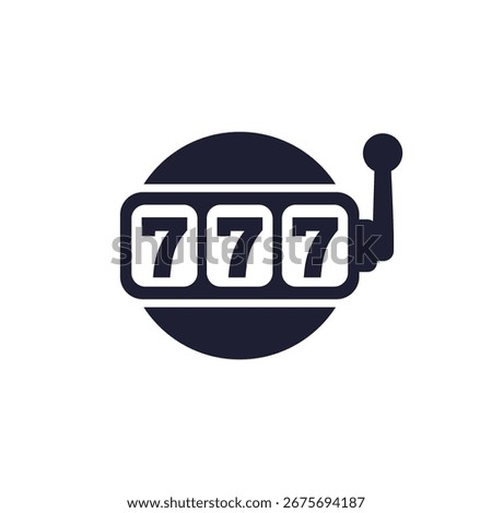 slot machine, jackpot icon on white