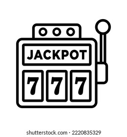 slot machine - jackpot icon vector design template in white background