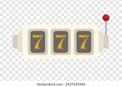 Slot machine with Jackpot line icon. Casino, winning, lottery, game, victory, lucky, sevens, excitement, prize, chips, wealth. Vector line icon for business and advertising