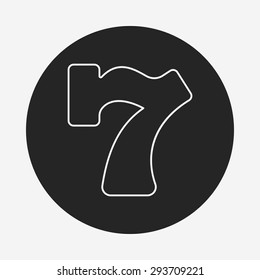 Slot Machine line icon