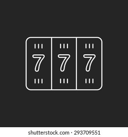 Slot Machine line icon