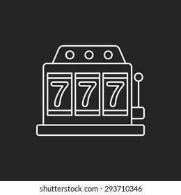 Slot Machine line icon