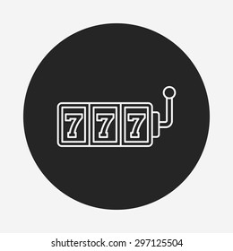 Slot Machine line icon
