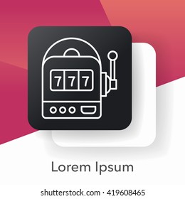 Slot Machine line icon