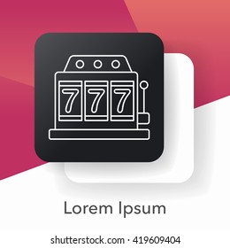 Slot Machine line icon
