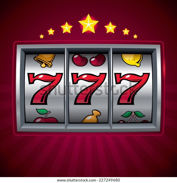 Slot Machine Lucky Seven Eps8 Cmyk Stock Vector (royalty Free 