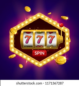 Slot Machine Lucky Sevens Jackpot Concept Stock Vector (Royalty Free ...