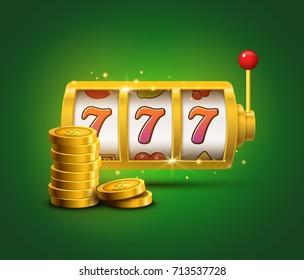 Slot Machine Lucky Sevens Jackpot Concept Stock Vector (Royalty Free ...