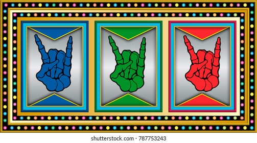 slot machine with metal hands