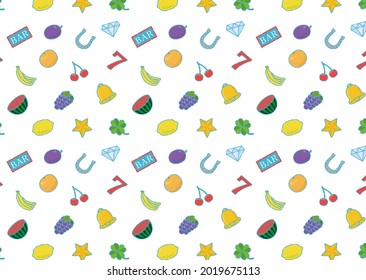 Slot machine motif pattern pattern